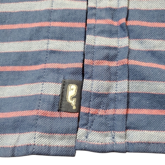 Vineyard Vines Blue and Pink Striped Short Sleeve. MED - Picture 3 of 8